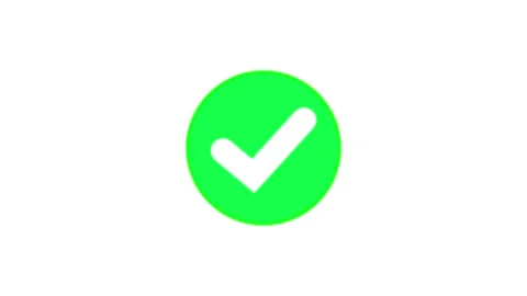 Green circle check mark motion graphic animation video footage clip. Stock Footage 337444032