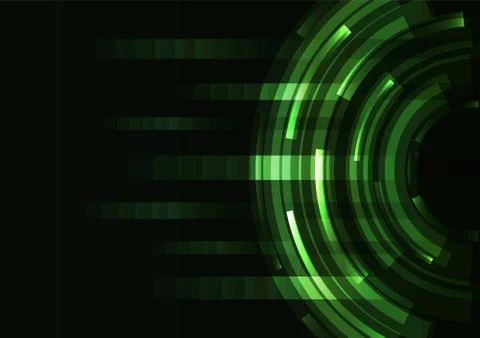 Green circle digital abstract pixel background Stock Illustration