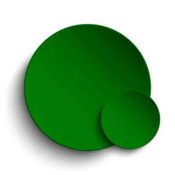 Green circle empty banner on white background. Illustrazione stock