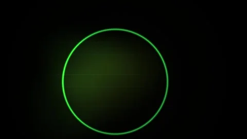 Green Circle Glowing Neon Ring Abstract Motion Graphic for Tech Transitions.. Stock Footage 343710618