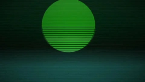 Green Circle with Horizontal Lines. Stock Footage 333926809
