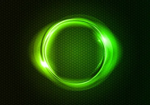 Green circle Illustrazione stock