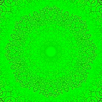 Green Circle Lace Doily Pattern Stock Illustration