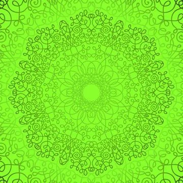 Green Circle Lace Doily Pattern Green Circle Lace Ornament, Round Ornament... Stock Photos
