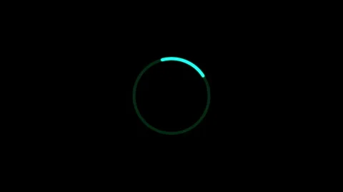 Green circle loading icon animation on black background Vídeos de archivo 345628674
