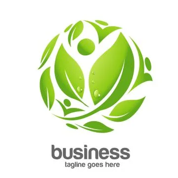 Green circle  logo concept Stock Illustration