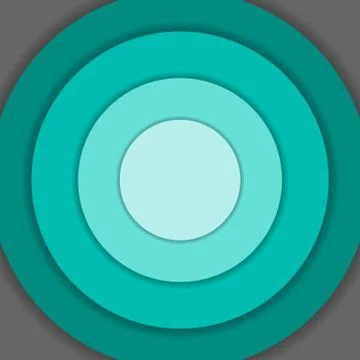 Green circle material design background Stock Illustration