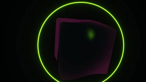 Green Circle with Morphing Abstract Shape on Dark Background for Motion Gra.. 스톡 동영상 343711114