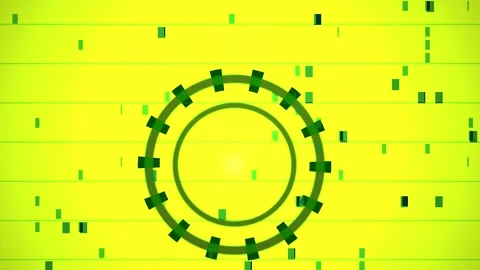 Green circle with square pattern animation. Stock Footage 334189728