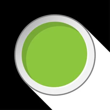 Green circle with stylized shadow Stock Illustration