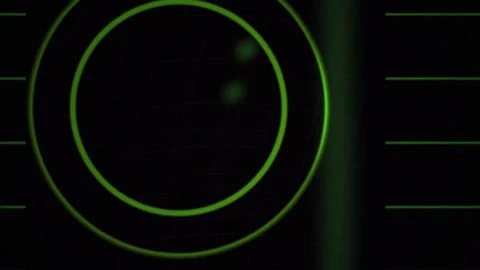 Green circle technology interface element design. Stock Footage 340031405