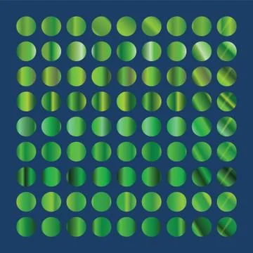 Green circles collection. Green background texture icon seamless pattern Stock Illustration