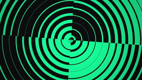 Green circles create a pattern in a dark background Stock Footage 339492545