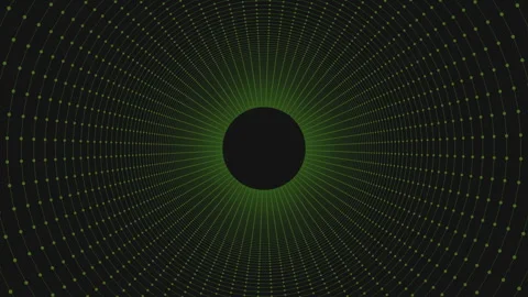 Green circles floating on black background abstract pattern image Stockbeeldmateriaal 300763321