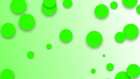 Green circles floating on gradient background Illustrazione stock