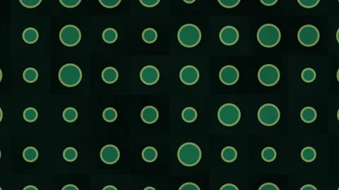 Green circles pattern on dark background with simple Stock Footage 340301874