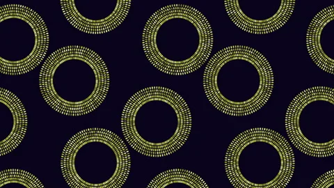 Green circles pattern floating on black background Stockbeeldmateriaal 303528462