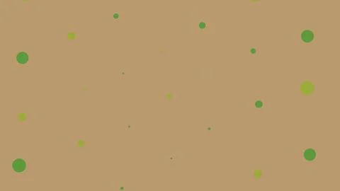 Green circles pattern on a light brown background Illustrazione stock