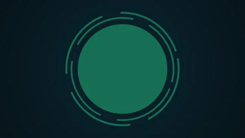 Green circles pattern with lines Stock-Footage 202044145