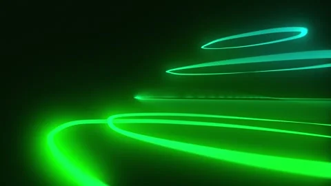 Green circles ,rings 3d space. cyberspace . background motion animation Stock Footage 278655751