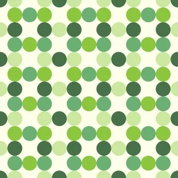 Green circles seamless pattern Stock Illustration