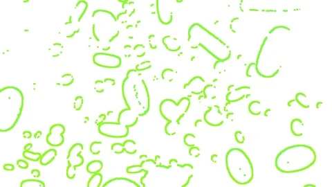 Green circles on a white background Video stock 125699340
