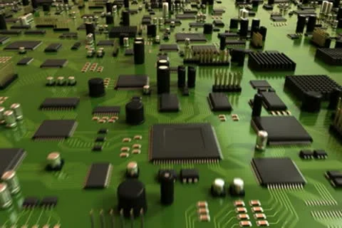 Green Circuit Board and CPU Stock Footage 10593041