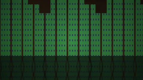 Green circuit board with black lines and dots. Stock Footage 336243121