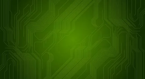 Green circuit board chip technology background 스톡 일러스트