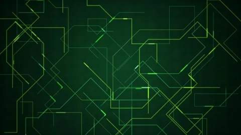 Green circuit board data flow seamless loop background Stock Footage 344927382