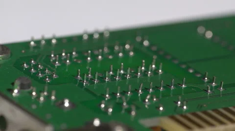 Green circuit board Stock Footage 60055934