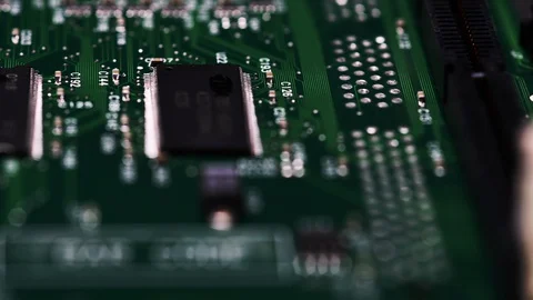 Green Circuit Board Stock Footage 128765745