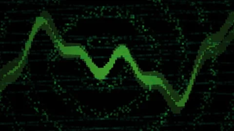 Green circuit board with glowing lines. Stock Footage 333926808