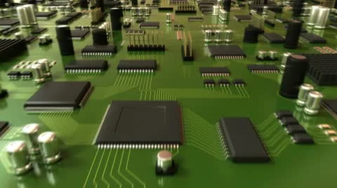 Green Circuit Board. HD Loop. Video stock 10592914