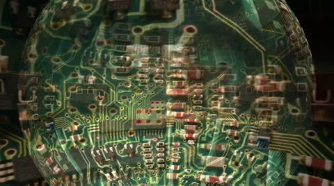 Green Circuit Board Motion Mapping Видео 24718565