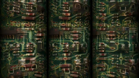 Green Circuit Board Motion Mapping Vidéo 24718644