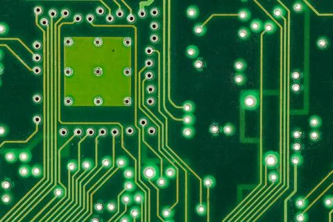Green Circuit Board Pattern Foto stock