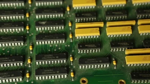 Green Circuit Boards Stock Footage 81196890