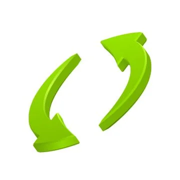 Green circular arrows icon Stock Illustration