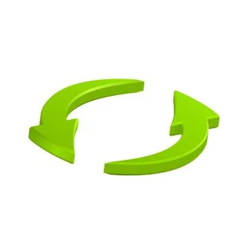 Green circular arrows icon, vector symbol Stock Illustration
