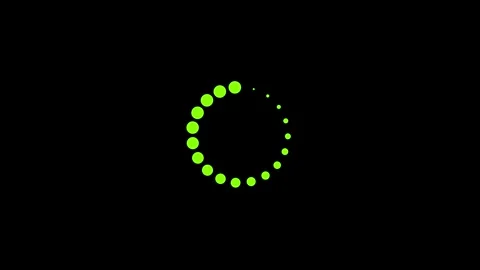 Green Circular Dot Ring Loading Icon Stock Footage 333154170