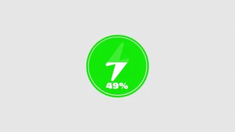 A green circular energy level animation. Stock Footage 337080080
