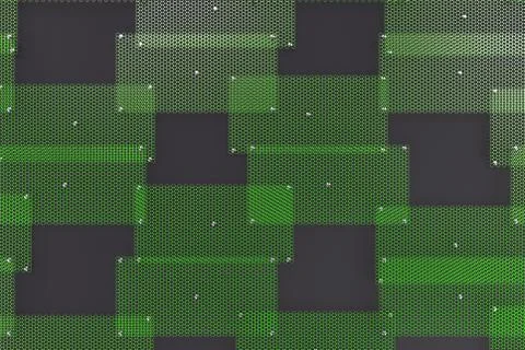 Green circular grates on dark grey background Ilustración de archivo