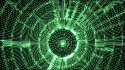 Green Circular Grid Video stock 173431187