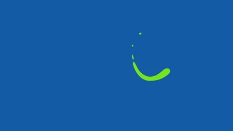 Green circular light streak motion trail animation on blue background transition Stock Footage 331915739