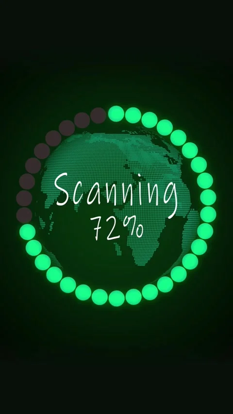 Green circular progress bar over textured globe. Green circular progress ba.. Stock Footage 345962629