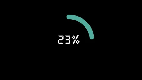 Green Circular Progress Indicator with Digital Percentage Display Stock Footage 314828167