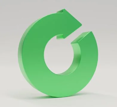 Green circular redo arrow Stock Illustration