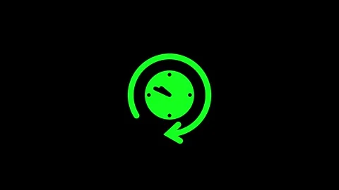 Green circular refresh or restart arrow icon Stock Footage 333685662
