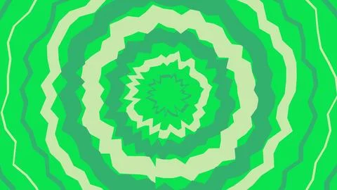 Green circular waves abstract pattern background Stock Illustration